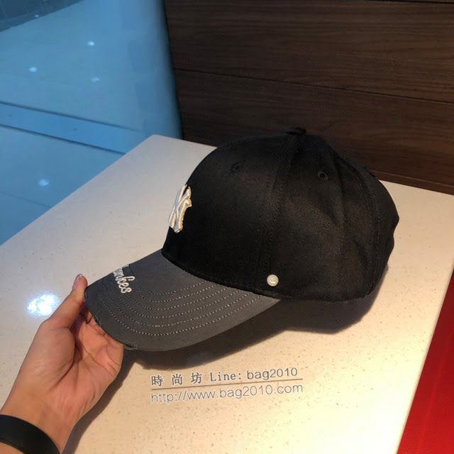 NY新品男士帽子 MLB做舊拼接棒球帽鴨舌帽  mm1478